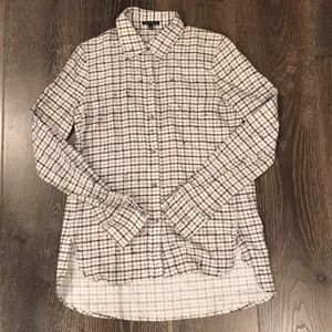 Theory Long Sleeve Print Button Down Shirt